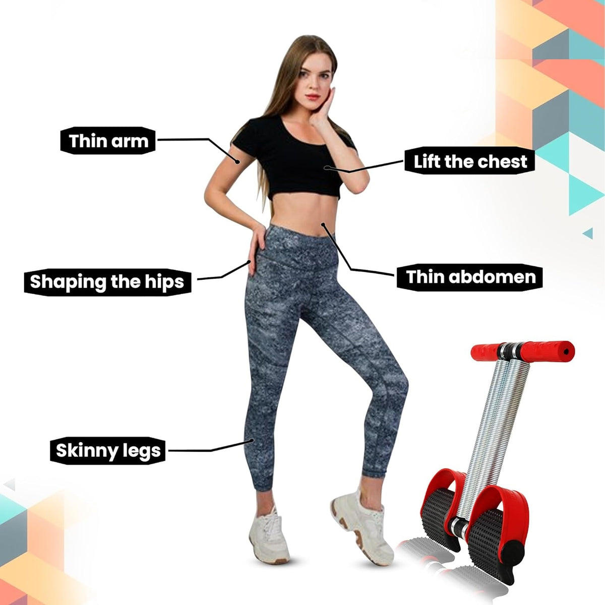 Premium Double Spring Tummy Trimmer Men and Women for Abs Workout, Exercise In Gym, Belly Exercise Waist Trimmer, Tummy Twister (Red & Black)